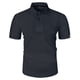 thumbnail image 1 of Camiseta informal de manga corta y color liso para hombre - Tejido ligero y transpirable - Cuello clásico para ocasiones informales de verano, 1 of 5