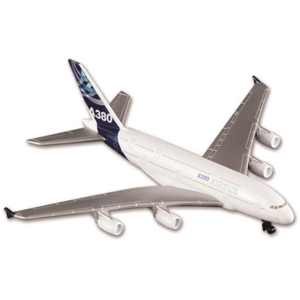 Avión Daron Airbus A380 de metal fundido a presión blanco único