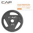 thumbnail image 2 of Disco de peso CAP Barbell de hierro fundido olímpico de 16 kg, negro, 2 of 6