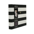thumbnail image 3 of New View Gifts Frames & Accents Faux Leather Black and White Striped Heart Photo Album, Holds 160 4" x 6" Photos, 3 of 6