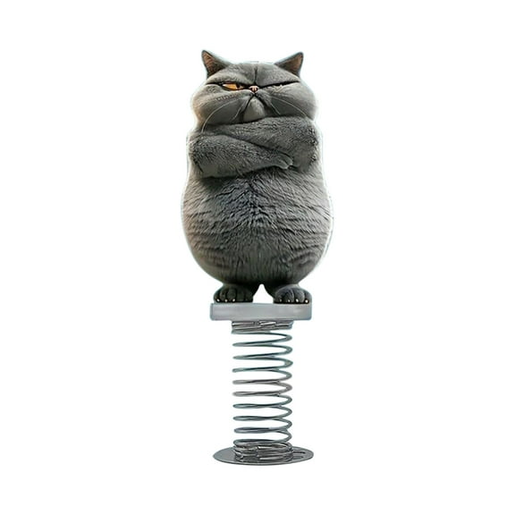 2D Flat Acrylic Shy Kitty Bobblehead,Spring-Motion Dashboard Decor for Car or Desk,Cute Cat-Shaped Bobble with Cheek-Covering Design,Ideal regalo for Cat Lovers and Home Office Decoration