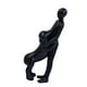 thumbnail image 3 of Estatua de resina de hombre y perro, regalo conmemorativo familiar para dueños de mascotas, mesa versátil. Negro, 3 of 9