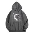 thumbnail image 3 of TINZ Sweat à Capuche Décontracté Automne/hiver pour Femmes, Imprimé Lune, Sport, 3TG, 3 of 3