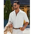 thumbnail image 4 of COOFANDY Mens Long Sleeve Button Down Shirts Untucked Shirts for Men Casual Dress Shirts Wedding Shirts, 4 of 6