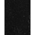 thumbnail image 5 of DARING DIVA Women's Round Neck Long Sleeve Shiny Sparkly Blouse M Black, 5 of 6