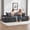 Dark Gray, variant on MAYEERTY 4-Seater Boneless Cloud Sofa Bed, Breathable Corduroy Upholstered Couch with Pillows, Cup Holders & Side Pockets, No Assembly for Home Small Spaces