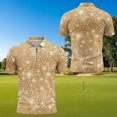 thumbnail image 4 of HUIACONG Gold Glitter Couples Matching Shirts Sleeveless Golf Tops for Women Golf Shirt for Men Short Sleeve Active Tops Lightweight Moisture Wicking Breathable Outdoor Wear Man S, 4 of 6