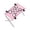 Pink, variant on Foldable Elevated Cat Grooming Bed Breathable Mesh Surface Detachable Scratch Resistant Metal Frame Cat Care Bed for Small Cats(Black-60cm)