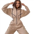 thumbnail image 3 of Conjunto de Mono de para Mujer, Sudadera con Capucha y Cintura Alta Albaricoque L, 3 of 7