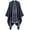 Navy, variant on CoCopeaunt Women Shawl Wraps Classic Poncho Thick Warm Open Front Travel Sweaters Cape Large Wavy Blanket Scarf