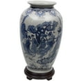 thumbnail image 2 of Handmade 14-Inch Blue and White Porcelain Tung Chi Vase (China), 2 of 5