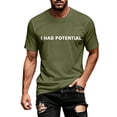 thumbnail image 3 of Crew Neck T Shirts for Men Quarter Sleeve Big & Tall Basic Tee Fashion Printing Round Neck Summer Outdoor Basic Basic Tee, 3 of 3