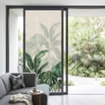 thumbnail image 3 of Palm Leaves Tropical Window Privacy Film, Green Botanical Summer Linen Static Cling UV Sun Blocking Heat Control Window Tint Day and Night, Non-Adhesive One Way Windows Privacy Cover 35.4''x78.7'', 3 of 7