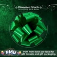thumbnail image 3 of PMU Pom-Pom Pull-Apart - Pull Out Bows for Wedding, Birthdays & Anniversaries - Ribbon Bows for Flowers & Basket Decoration - Large Bow for Gift Wrapping - Emerald Green 5 Inch 20 Loops (3/pkg) Pkg/1, 3 of 7
