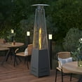 thumbnail image 6 of Sol Patio Outdoor Heating-Slate Gray Stainless Steel Pyramid 42,000 BTU Propane Heater with Wheels for Commercial &, 6 of 7