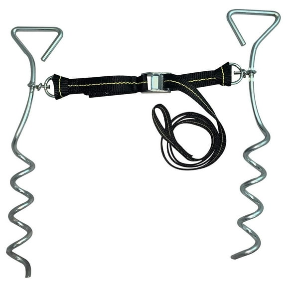 Basketball Goal Anchor Tie Down Kit for Secure and Durable Court Setup, Trampoline Anchors, Ground Stakes Heavy Duty Anchor Kit, High Wind Basketball Hoop Anchor