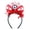 A002- Golden Cat Bell Ornament, variant on Soccer Headband, Silver Tinsel Headband, Team Sports Headband, Game Day Accessory, 9X16 Inch 1Pc Decorative Headband with Flag Print, Soccer Graphic and Star Cutout Details for