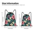 thumbnail image 2 of Saiise Green Tropical Leaves Pattern Sports Drawstring Backpack - String Swim Gym Bag with Wet Proof Pocket for Women&Men-Medium, 2 of 6