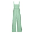 thumbnail image 6 of QATAINLAV Jumpsuits for Women Lightweight Cotton Linen Rompers Summer Dressy Sleeveless Wide Leg Overalls Solid Casual One Piece Jumper Pants with Pockets Mint Green S 90 off Clearance Sale, 6 of 9