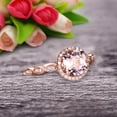thumbnail image 4 of 1.50 Carat Round Cut Gemstone Morganite Engagemrnt Ring Pink Morganite Ring On 10k Rose Gold Promise Ring, 4 of 6