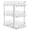 thumbnail image 2 of Tnobhg Storage Rack Clear Slide-Out Organizer Tray Multi-Purpose Durable Transparent Plastic Cosmetics Household Kitchen Storage, 2 of 8