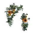 thumbnail image 2 of 2 arcos florales colgantes, arreglo floral artificial decorativo rosa girasol, 2 of 9