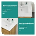 thumbnail image 4 of 30.2"×18.5"×6.8" White Rectangular Single Vanity Top with 1 Faucet Hole and Overflow, 4 of 10