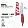 thumbnail image 5 of Farberware Professional 5-inch Ceramic Kitchen Santoku Knife in Red, 5 of 14
