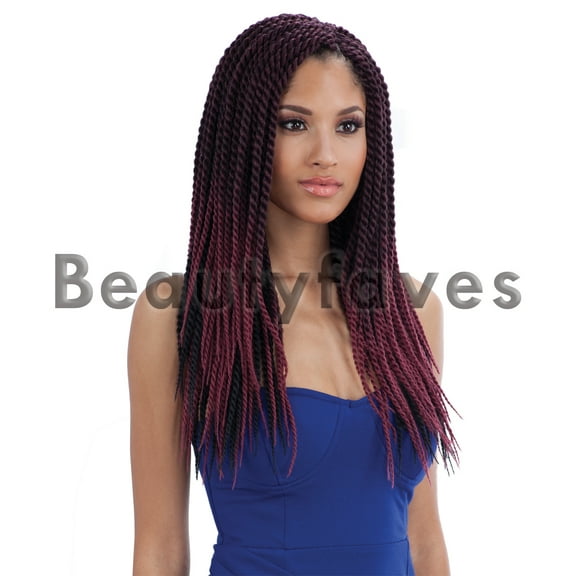 SINGLE TWIST LARGE - FREETRESS BRAID BULK CROCHET SENEGAL BRAIDING HAIR [1 Jet Black]