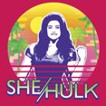 thumbnail image 2 of Junior's She-Hulk: Attorney at Law Sun & Muscles  Racerback Tank Top Dark Pink Small, 2 of 4