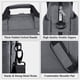 thumbnail image 4 of Funda para portátil Voova de 15,6 pulgadas, impermeable, gris, para 14-16 pulgadas, 4 of 7