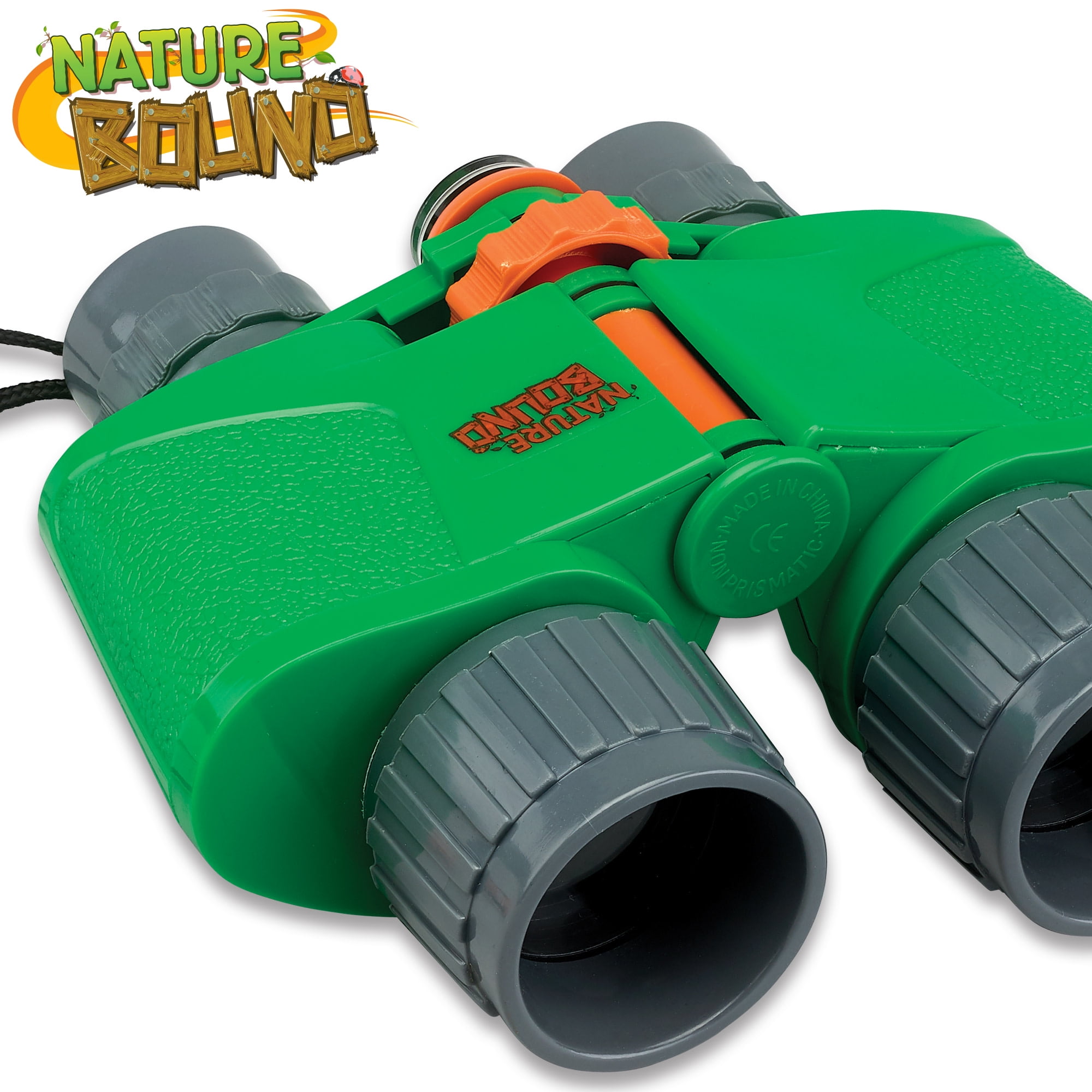 Nature Bound: Binoculars With Built-In Compass - Green - Outdoor Exploration Tool, 6x35 Resolution, 6x Magnification Power, Safety Strap, Toy Kids 3+