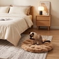 thumbnail image 5 of Round Fluffy Pet Cushion Thick Padded Plush Rest Bed Mat for Small Medium Dog Cat Indoor Sleeping Lounging, 5 of 6