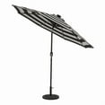 thumbnail image 3 of Island Umbrella Mirage II Fiesta 9-ft Octagon Market Umbrella with Solar LED Tube Lights - Black and Light Gray, 3 of 8