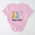 thumbnail image 1 of UPPADA Easter Femmes Oeufs Imprimé T-Shirts Heureux Easter Graphique Bunny Lapin Mignon T-Shirts Manches Courtes Décontracté Col Rond T-Shirts Été Basique Coupe Régulière Chemises Rose,m, 1 of 5