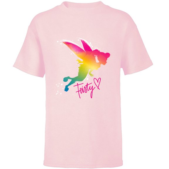 Disney Tinker Bell Feisty T-Shirt - Short Sleeve T-Shirt for Kids - Customized-Soft Pink