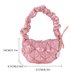 thumbnail image 4 of Bolso Bandolera Bolso bandolera de nailon para mujer, plisado, a la moda, con cremallera, minibolso en la nube, bolsos de mano (rosa) Likrtyny Para Estrenar, 4 of 4