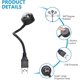 thumbnail image 3 of Luz de techo para COCHE XCF con USB miniluz romántica interior LED 4 colores, 3 of 4