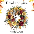 thumbnail image 3 of Rustic Sunflower Wreath, French Wreath, Welcome Flower Garland, Hanging Decoration for Front Door, 45Cm, Brand New,, 3 of 6