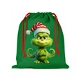 thumbnail image 1 of Cartoon Green Printing Drawstring Holiday Gift Bag Gift Gift Candy Bag Children'S Holiday Snack Bag Gift Bag Gift Children's Holiday Snack Bag Gift Bag Gift Home Decorations, 1 of 1