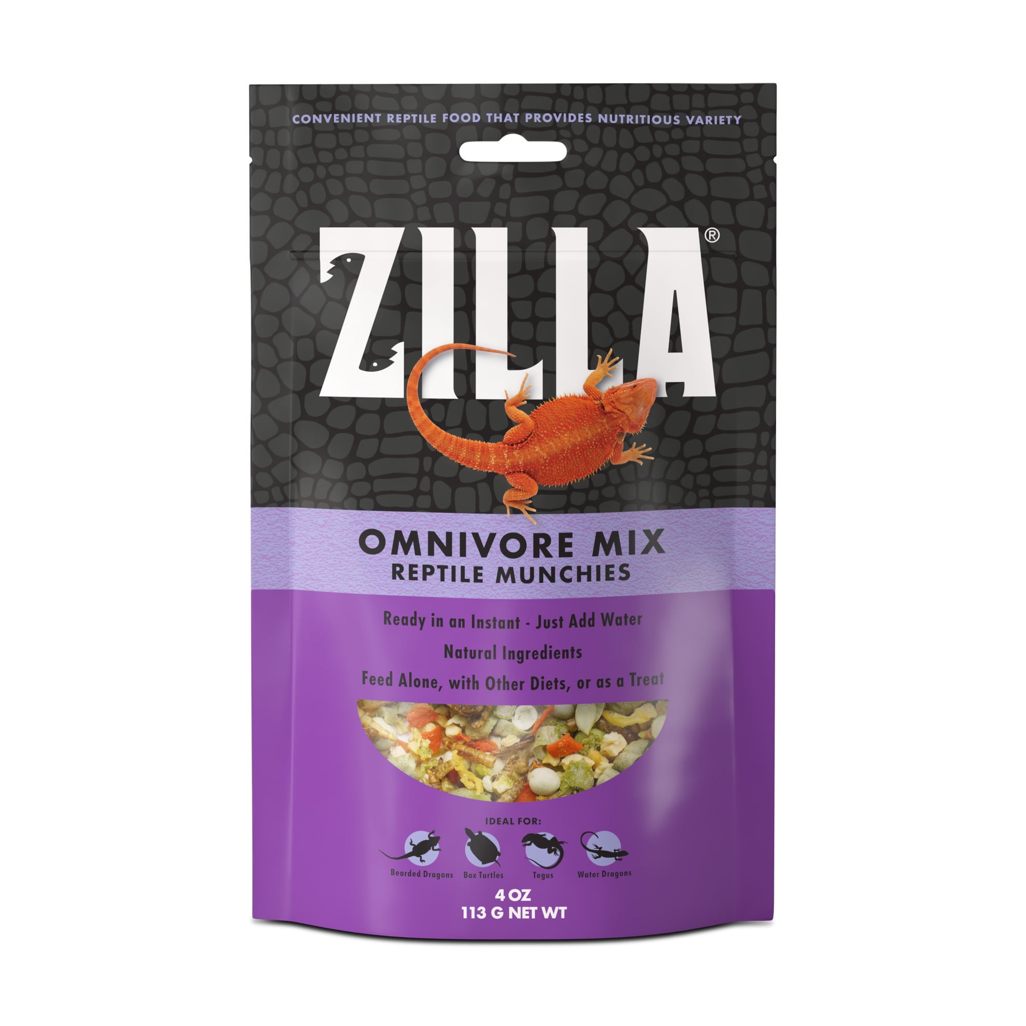 Zilla Reptile Munchies, Omnivore Mix 4 Ounces