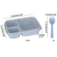 thumbnail image 4 of Xihbxyly Lonchera Portátil, Contenedor Compacto de 3 Compartimentos, Diseño Hermético, Plástico Apto para Microondas, Ideal para Oficinistas y Estudiantes, Fácil de Limpiar., 4 of 4