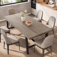 thumbnail image 6 of Dining Table for 6-8 People, 71" Large Wooden Rectangular Dinner Table, Farmhouse Dinette Table with Heavy Duty Metal Legs for Kitchen, Dining Room, 6 of 7