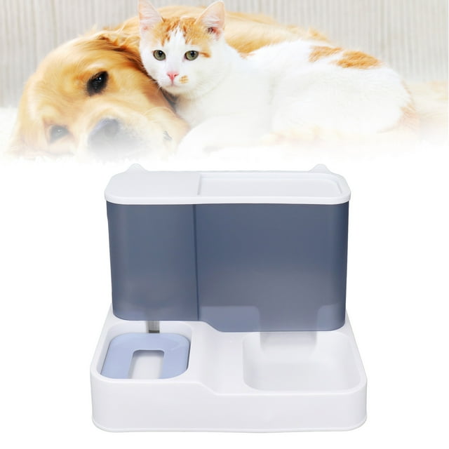 Dispensador De Agua Para Alimentador De Mascotas, Ventana De Visualización Transparente Automática, Elegante Alimentador De Alimentos Secos Para Gatos, Cubierta A Prueba De Polvo