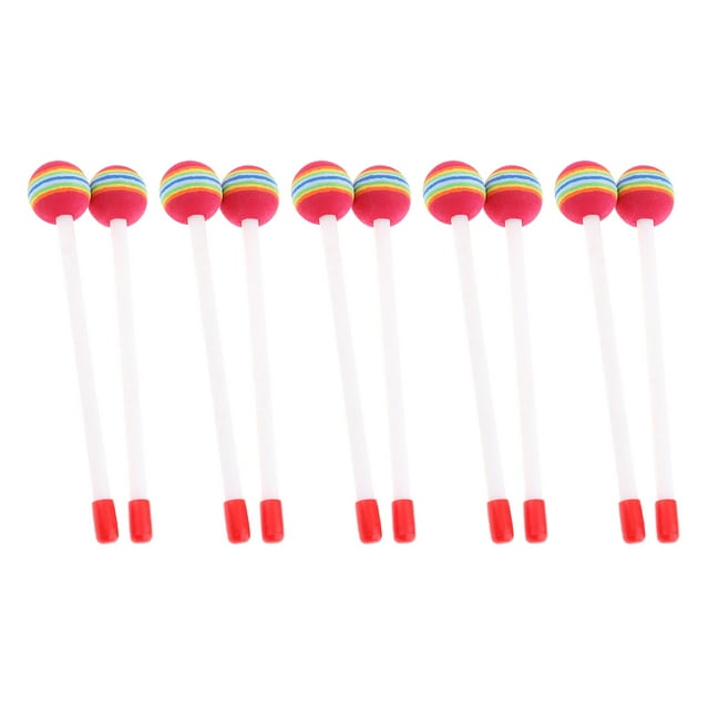 10 paquetes de martillos de mazo de tambor de mano para , juguetes de desarrollo educativo para bebés Yuyangstore Palos de mazo de tambor de mano