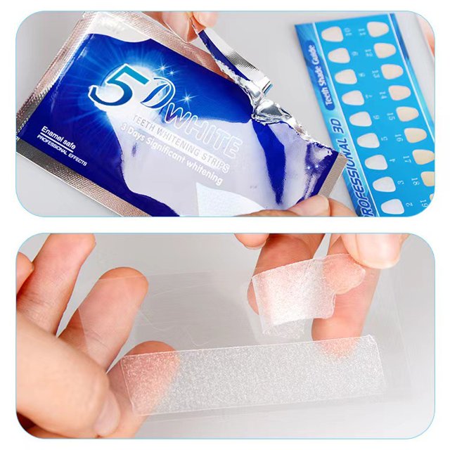 28 uds/14 pares de tiras de Gel para blanquear los dientes cuidado de la higiene bucal tiras de dientes elásticas dobles blanqueamiento herramientas de blanqueamiento Dental auspicioso ShuxiuWang 8390613612656