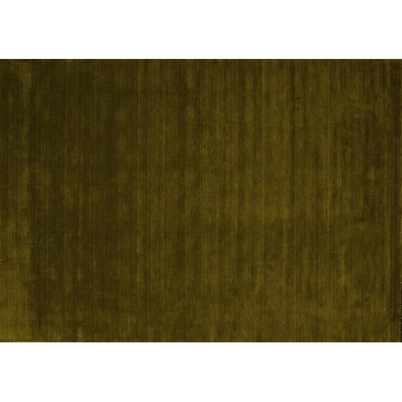 Ahgly Company Indoor Rectangle Abstract Yellow Contemporary Area Rugs, 7' x 10'
