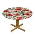 thumbnail image 3 of JEUXUS Poppy Flower Round Table cover Watercolor Floral Circle Table Cover Stain Resistance Water Repellent Free Table Cloth for Home Kitchen Party Patio Dining Indoor Outdoor, 3 of 7