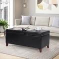thumbnail image 6 of Homebeez 42 inch Wide Rectangle Lift Top Storage Ottoman Bench, Faux Leather with Large Storage Space for The Living Room, Entryway, Bedroom, 6 of 7