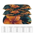 thumbnail image 2 of 3 Pcs Soft Bedding Set, Includes 1 Duvet Cover with Zipper And 2 Pillow,Shams Hawaiian Hibiscus Garden Orange Flowers Full(79"×90"), 2 of 8